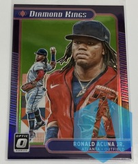 2021 Donruss Optic Diamond Kings Green Prizm #16 Ronald Acuna Jr.
